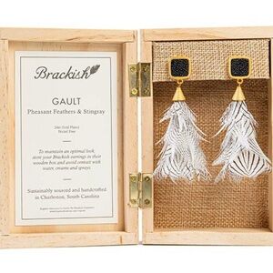 Brackish Goose, pheasant and stingray Earrings